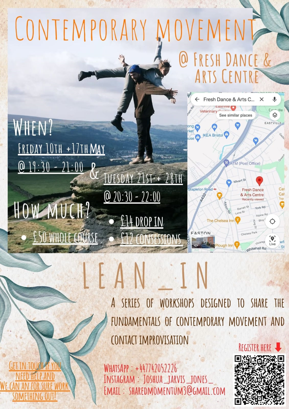 Lean_in - Contemporary movement and contact improvisation